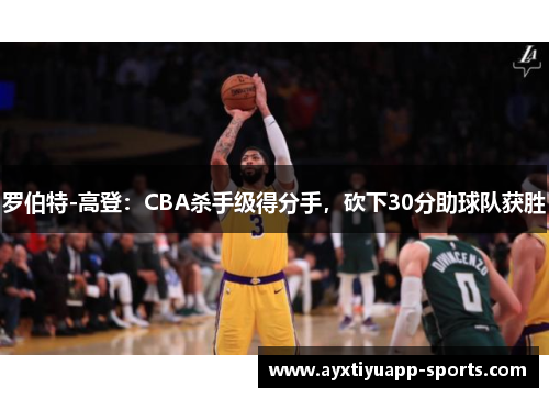 罗伯特-高登：CBA杀手级得分手，砍下30分助球队获胜